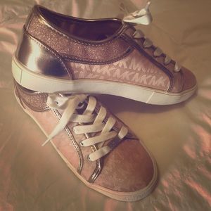 NWOT Michael Kors Rose Gold Sneakers